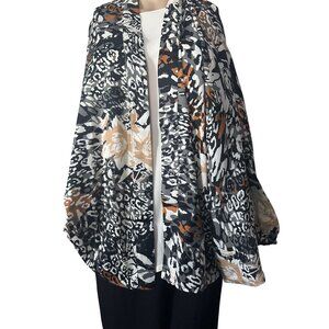 Animal Print Draped Lightweight Womens Shawl Wrap